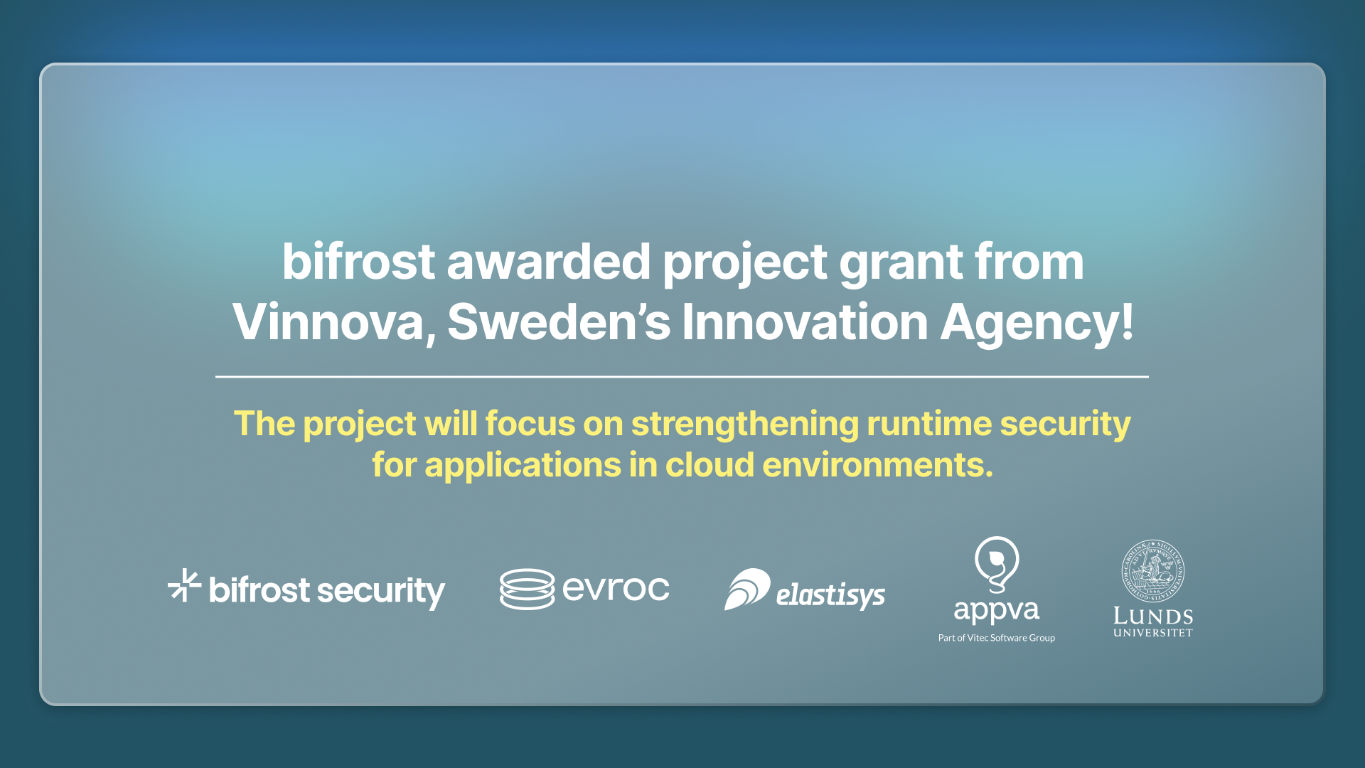 Exciting news! bifrost has been awarded a major Vinnova project grant 🎉